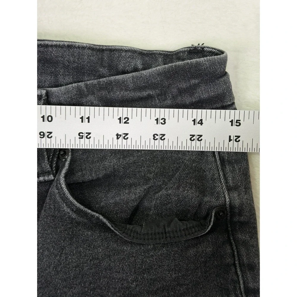 Good American Jeans Womens 8/28 Black Denim High Rise Good Legs Skinny Ripped - Picture 3 of 9